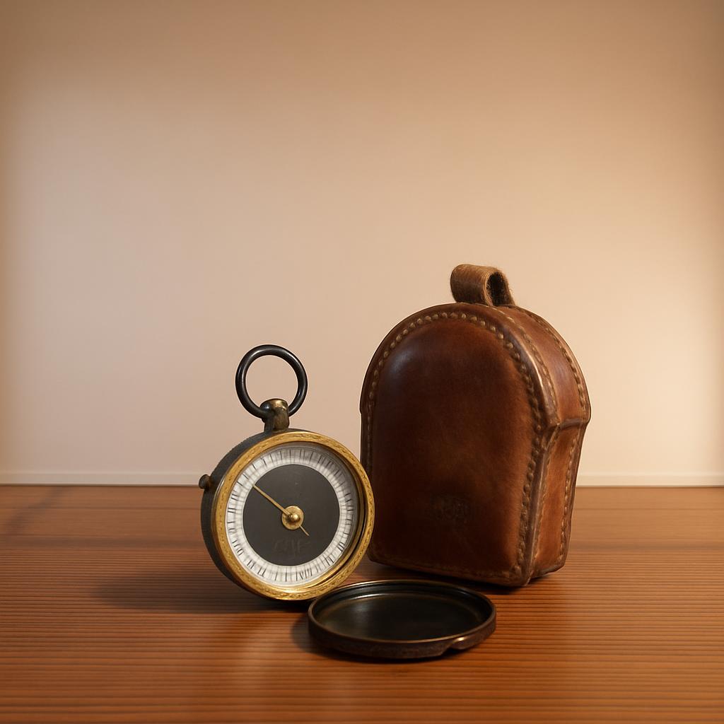 A Modern 20th Century Compass With Original Case