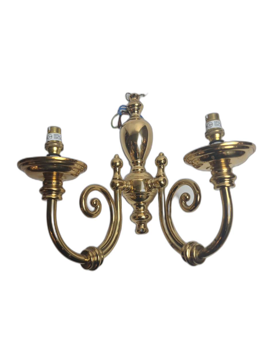 20th Century Brass Wall Light