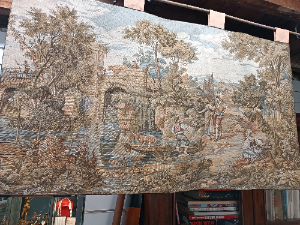 20th Century Old Tapestry With Lining.