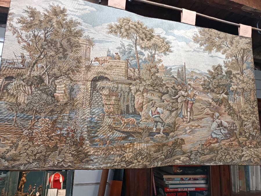 Primary image for A 20th Century Old Tapestry Of A Couple In Ideallic Landscape