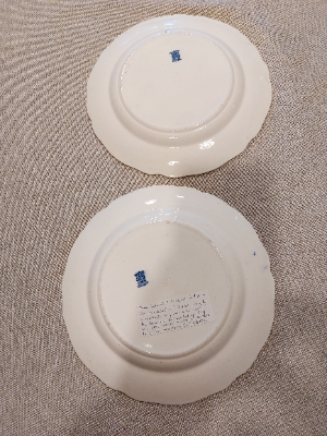 Copeland Spode Blue And White Love Chase Pattern Plates