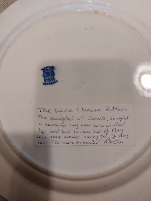 Copeland Spode Blue And White Love Chase Pattern Plates