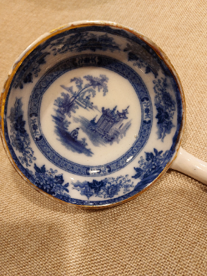 Blue And White Transferware Large Ladel