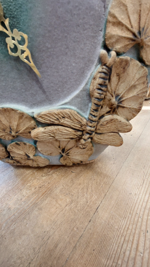 Bernard Rooke Pottery Dragonfly Clock