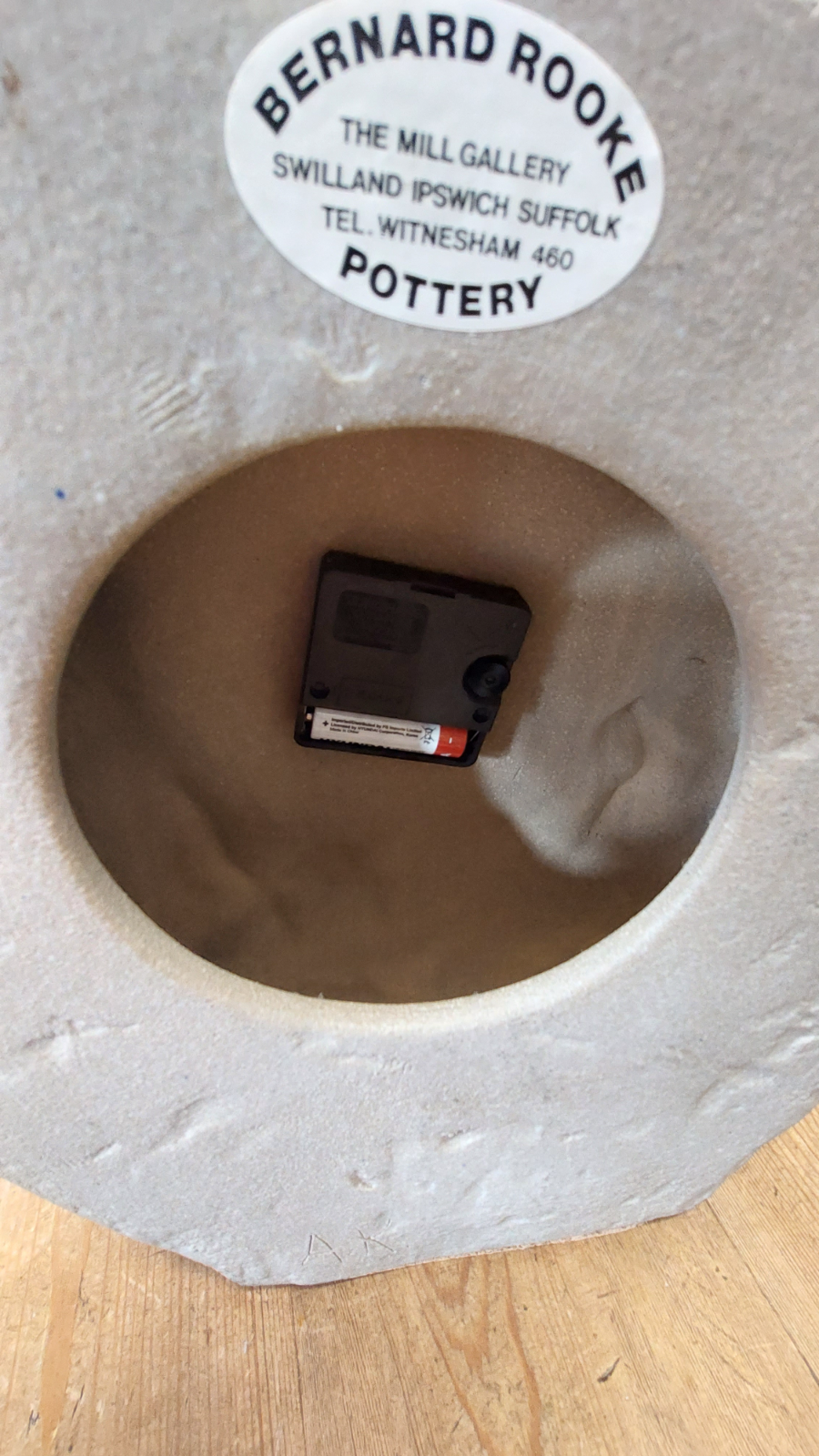 Bernard Rooke Pottery Dragonfly Clock