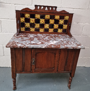 Victorian Washstand With Marble Top