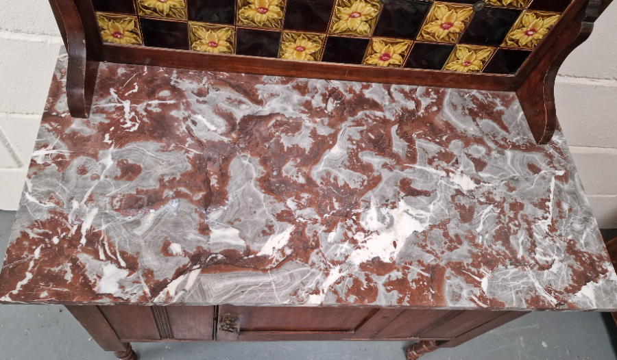 Victorian Washstand With Marble Top