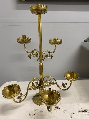 Brass Six Tier Church Candle Holder