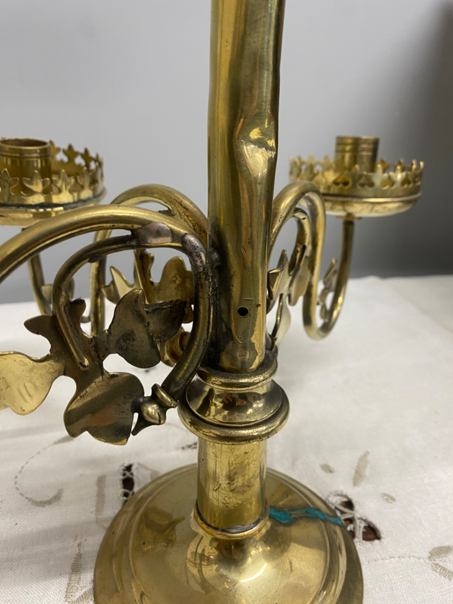 Brass Six Tier Church Candle Holder