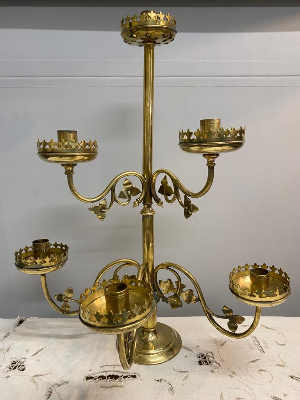 Brass Six Tier Church Candle Holder