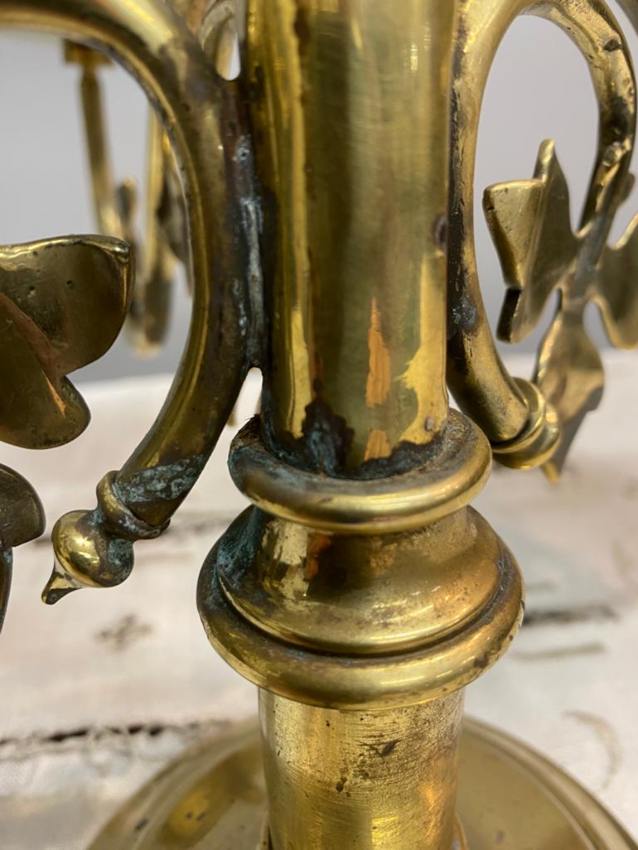Brass Six Tier Church Candle Holder