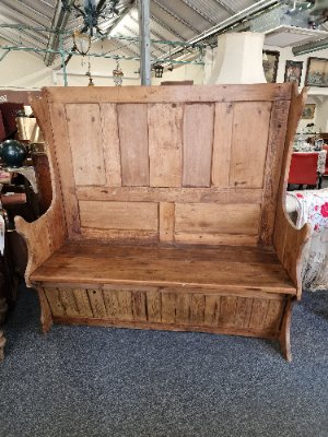 Vintage Pine Monks Bench Settle