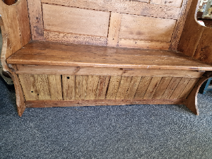 Vintage Pine Monks Bench Settle