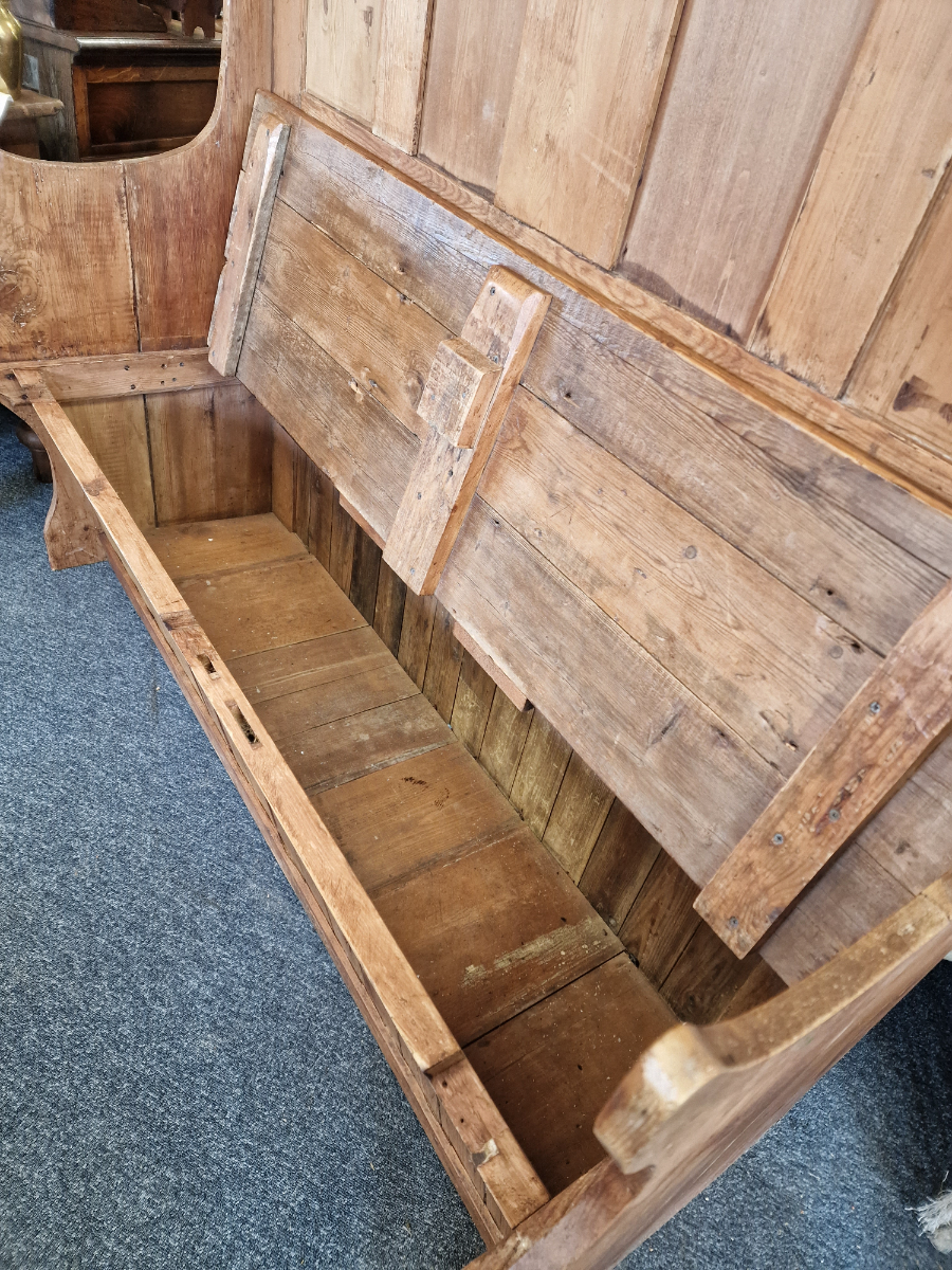 Vintage Pine Monks Bench Settle