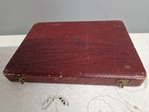 Set Of 6 Vintage Cutlery Butter Knives Red Handles