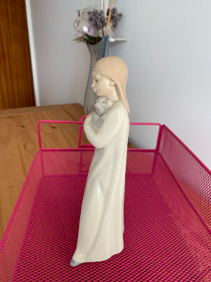 Nao Lladro Girl With Puppy