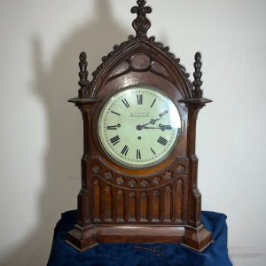 Bracket Clock Triple Fusse On 8 Bells Oak Cased