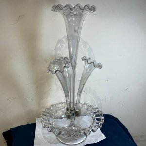 Epergne   Victorian Glass