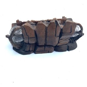 Absolutly stunning carving of this mid victorian pen holder twin inkwell with mushroom tops in very good condition,