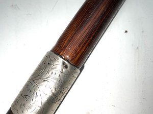 Partridge wood crook handled gentleman's stick, silver collar hallmark for london 1906. Walking sticks strong and sturdy all fitments very good, length in total 92 cm across handles 12 cm sticks diameter from the top 2 cm tapering down to ferrule 15 mm, from steel tip to top of the handle being 83 cm, offering free delivery uk reference ac16 tel: we accept online payments for all our items listed: bank transfer cash on collection personal cheques or if wishing over the phone using your debit or credit cards, also doing layby payments plan, or email giving your address details & contact number and we shall send you your items invoice to make