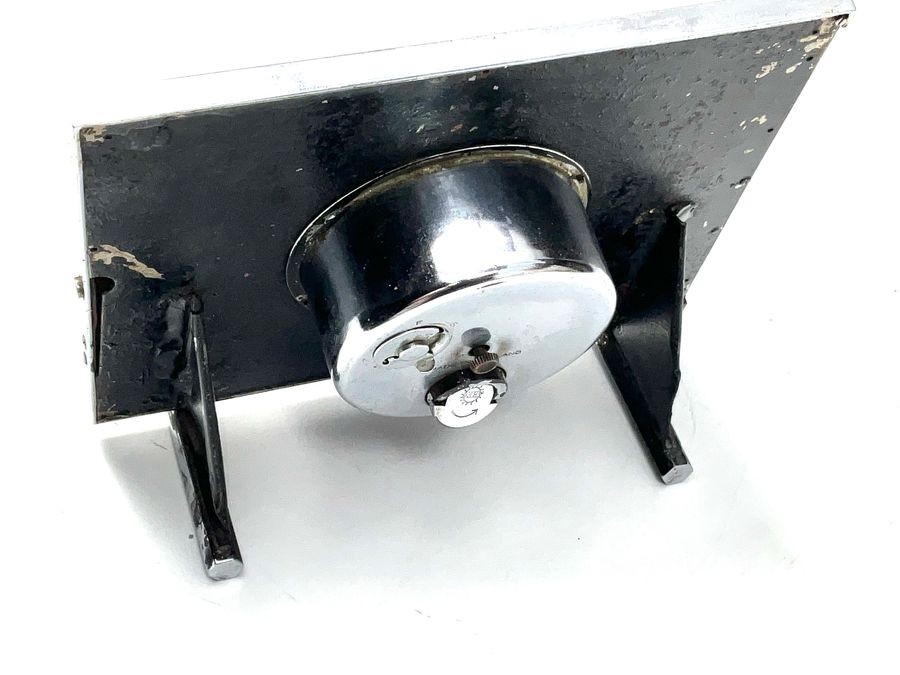 Clock Art Deco Mantle Chrome Frame