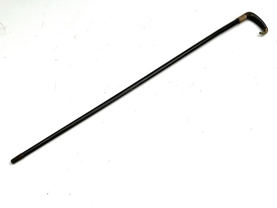 Primary image for Gentleman's Horn  With 18ct Gold Plate Handle  & Ebonised Stick Sword Stick