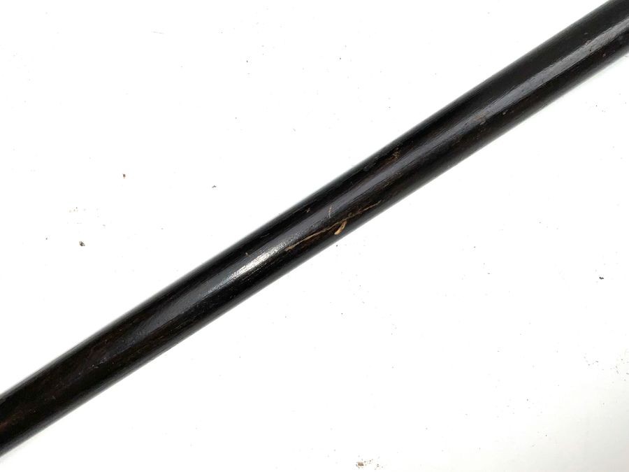 Gentleman's Horn  With 18ct Gold Plate Handle  & Ebonised Stick Sword Stick