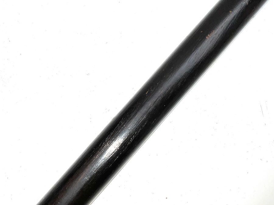 Gentleman's Horn  With 18ct Gold Plate Handle  & Ebonised Stick Sword Stick