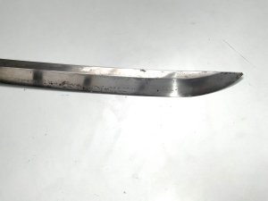 Signed on the tang, blades out of polish cutting edge showing many battles, length of cutting edge 70 cm, length of sword in total 100 cm height 8 cm depth of 6 cm, offering free uk delivery reference dbss tel: we accept online payments for all our items listed: bank transfer cash on collection personal cheques or if wishing over the phone using your debit or credit cards, also doing layby payments plan, or email giving your address details & contact number and we shall send you your items invoice to make