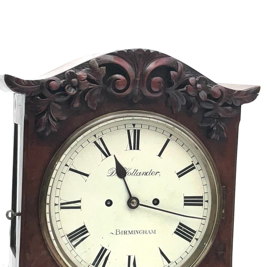 Bracket Clock Mahogany Cased Twin Fusse Regency