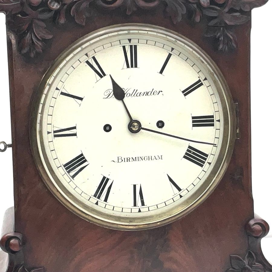 Bracket Clock Mahogany Cased Twin Fusse Regency