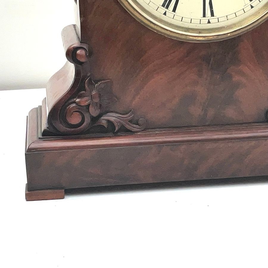Bracket Clock Mahogany Cased Twin Fusse Regency