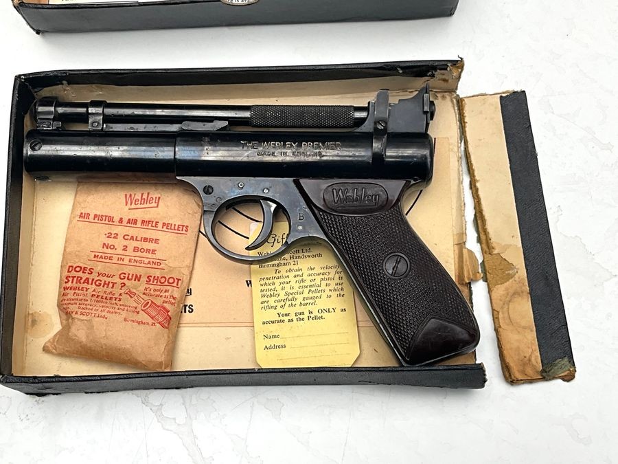 Webley Premier .22 Pistol Original Box