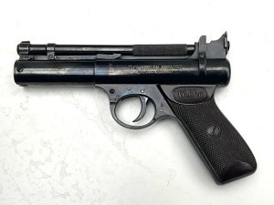 Pistol comes in good shape and fully working not the most rare paper bag of original webley pellets that’s never been opened, early numbers box has side needing sticking back otherwise good, offering free delivery uk reference dbss tel: international tel: we accept online payments for all our items listed: bank transfer cash on collection personal cheques or if wishing over the phone using your debit or credit cards, also doing layby payments plan, or email giving your address details & contact number and we shall send you your items invoice to make