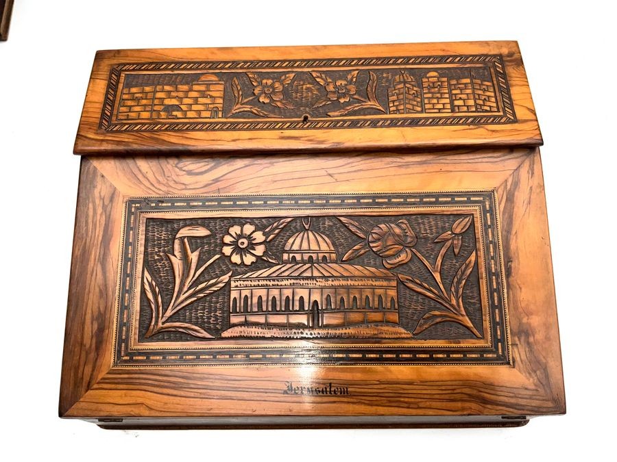 Primary image for Temple Mount Carved Olive Wood Writing Slope