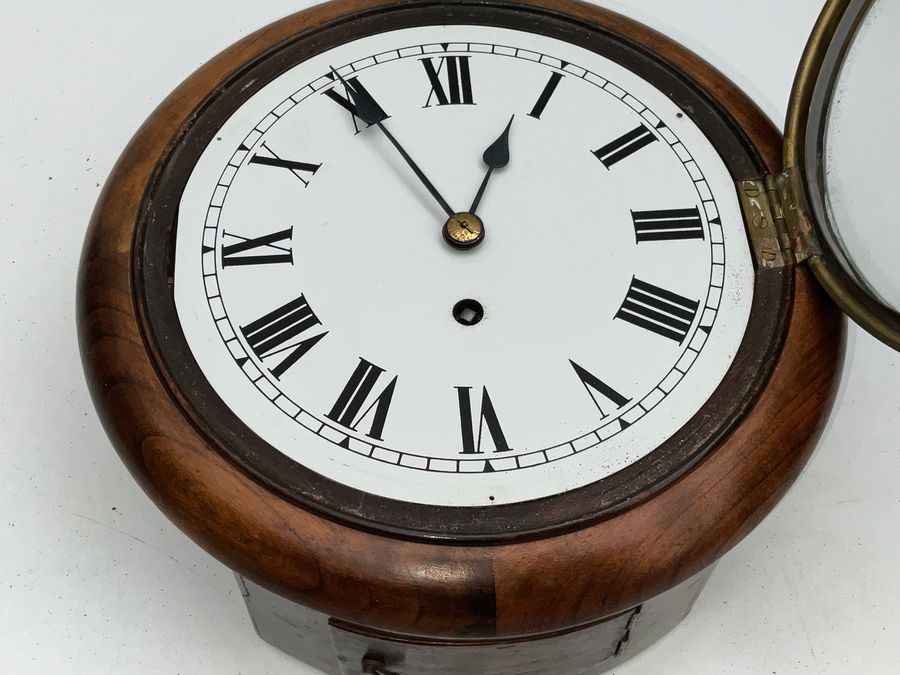 Wall Clock Round Mahogany 8 Day