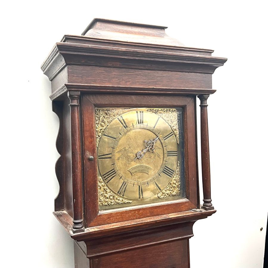 James Yardley 18th Century Oak Long Cased Clock
