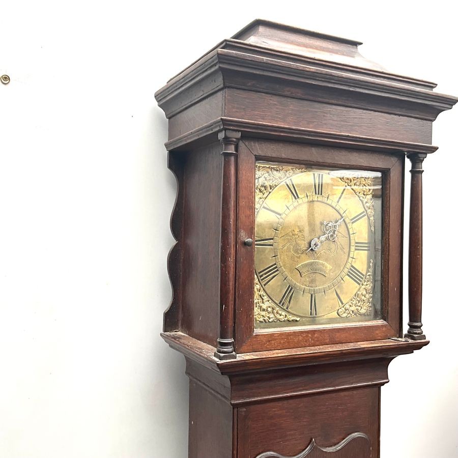 James Yardley 18th Century Oak Long Cased Clock