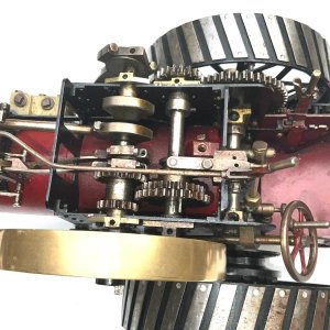 Scratch built in very good condition never run so will need boiler certificate if intending to. Looks stunning having length of 46 cm height to chimney stack 30 cm width across back wheels 21 cm,