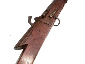 Still in reasonable good condition action works as it should very heavy length in total of 163 cm height 9 cm depth 6 cm mid 17th century possibly saw action during english civil war,