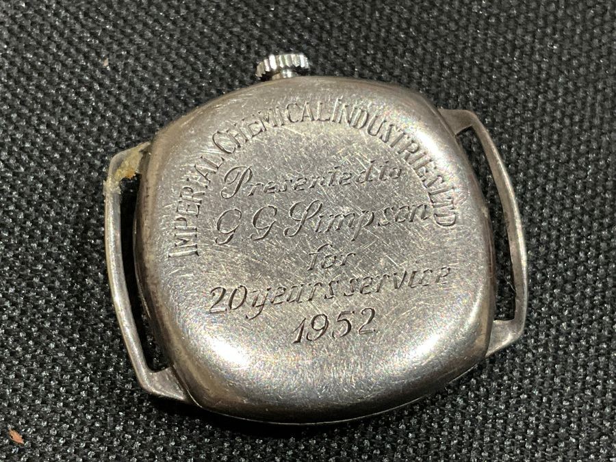 Goldsmiths & Silversmiths Mans Silver Wristwatch