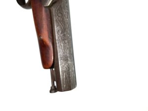 Circa 1850 condition very good action working as it should length 22 cm height 12 cm depth 5 cm bore 10 cm,