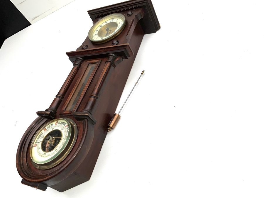 Superb Petite Wall Clock With Barometer