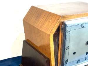 Satin wood case with mahogany and ebony sections, has a soothing crackle glaze to the satinwood, recently overhauled movement in perfect working order, the sounds tremendous when the clock strikes the quarters and finally the hour, standing 235 cm length being 330 mm depth of 178 mm comes with pendulum and key 8day duration when fully wound, offering free delivery worldwide reference dbss tel: we accept online payments for all our items listed: bank transfer cash on collection or if wishing over the phone using your debit or credit cards, also doing layby payments plan, or email giving your address details & contact number and we shall send you your items invoice to make