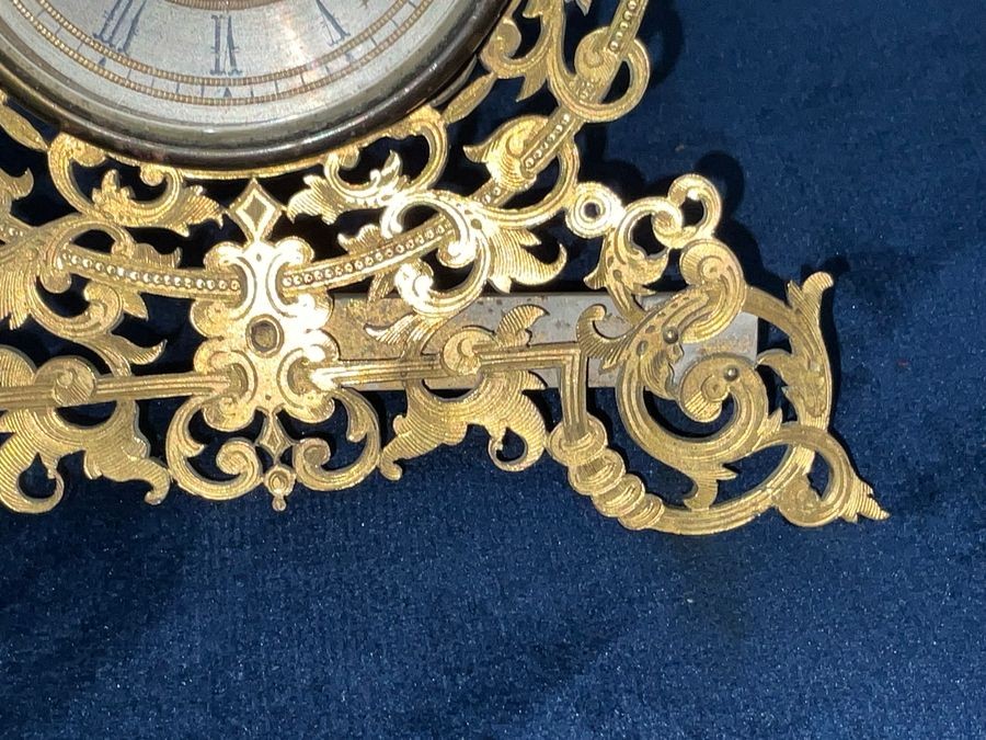 Gilted Filigree Framed Desk Clock