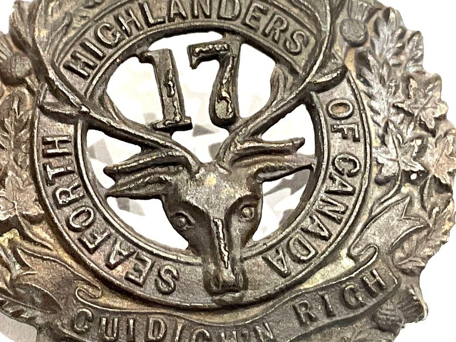 Seaforth Highlanders 17th Canadian Cap Badge