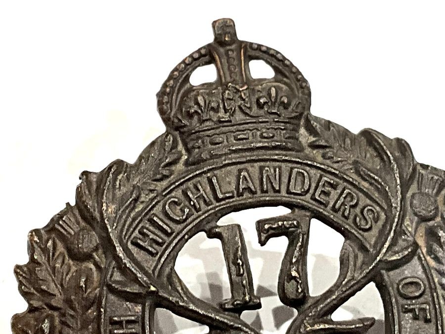 Seaforth Highlanders 17th Canadian Cap Badge