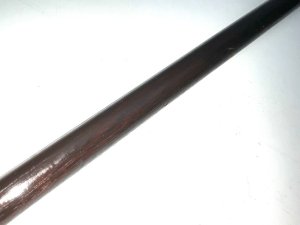 Nice quality stick has silver inlay to crook handle, high tension blade quality rosewood with new ferule fitted, length of 88 cm and across handles 12 cm diameter from handle is 2 cm tapering down to ferule being 15 mm from steels tip to top of the handle is 81 cm, offering free uk delivery reference 99.