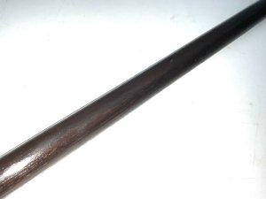 Nice quality stick has silver inlay to crook handle, high tension blade quality rosewood with new ferule fitted, length of 88 cm and across handles 12 cm diameter from handle is 2 cm tapering down to ferule being 15 mm from steels tip to top of the handle is 81 cm, offering free uk delivery reference 99.