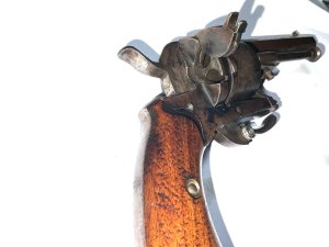 1850’s pin fire revolver 7 mm obsolete ammunition no licence required double action cocks and fires, length 18 cm height 9 cm depth of 5 cm, condition is quite good too make great addition to one’s collection, offering free delivery uk reference drc5 tel: we accept online payments for all our items listed: bank transfer cash on collection or if wishing over the phone using your debit or credit cards, also doing layby payments plan, or email giving your address details & contact number and we shall send you your items invoice to make